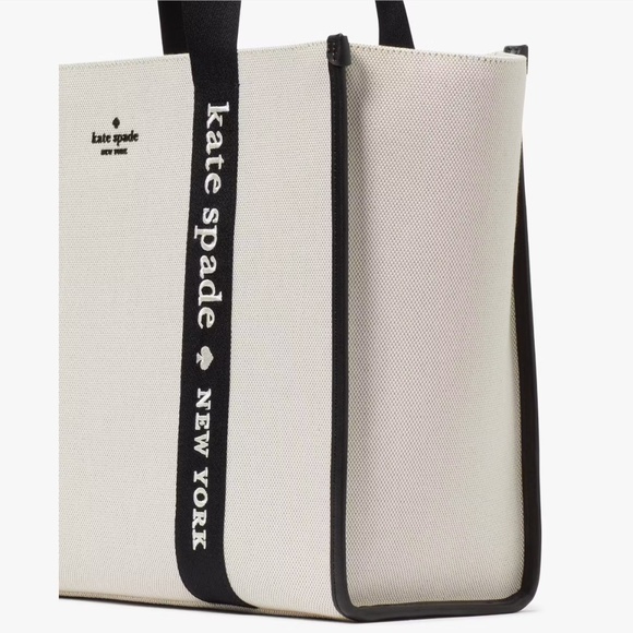 NWT Kare Spade Kip Canvas Large Tote - Picture 6 of 6